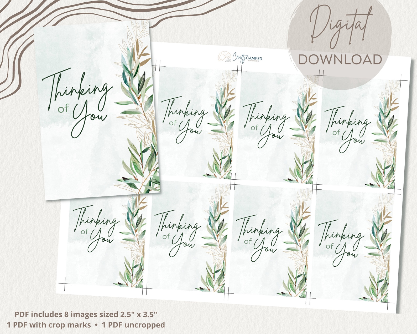 Thinking of You Gift Tag | Sympathy Gift Printable | Condolence Gift ...