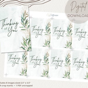 Thinking of You Geschenkanhänger | Sympathie Geschenk Printable | Kondolenz Geschenkanhänger | Thinking of You druckbarer Taschenanhänger | Digitaler Sympathie-Anhänger