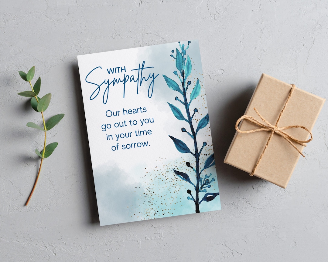 Sympathy Gift Tag Sympathy Gift Printable Condolence Gift Tag Thinking