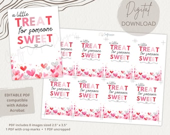 Valentine Gift Tag | Digital Gift Tag Valentine's Day | Valentine Digital Download | Valentine Treat Bag Tag | Printable Valentine Gift Tag