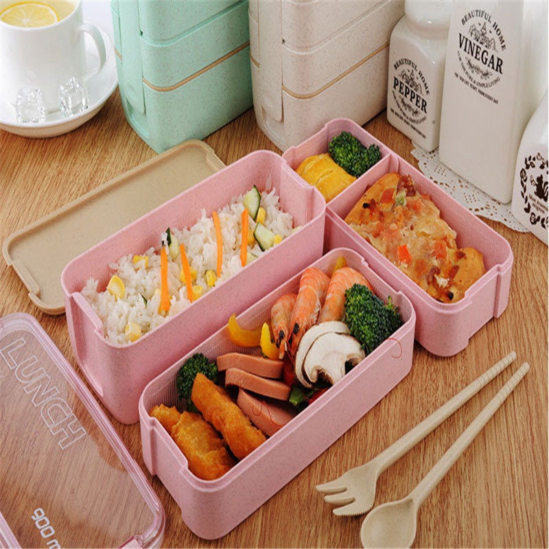Promotional Stackable Bento Box With Phone Stand and Bamboo Lid $10.49