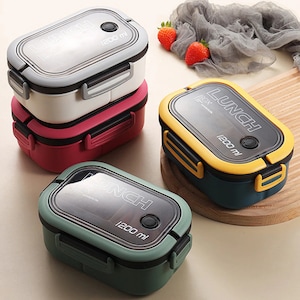 Eco Friendly Compartment Bento Box | Lunch Box for Adults and Kids | Dishwasher Safe | 3 Compartments