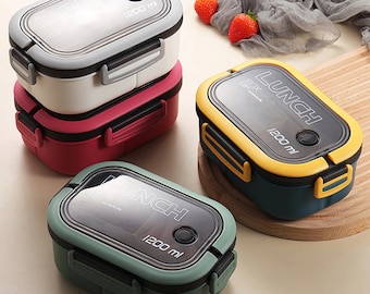 Eco Friendly Compartment Bento Box | Lunch Box for Adults and Kids | Dishwasher Safe | 3 Compartments