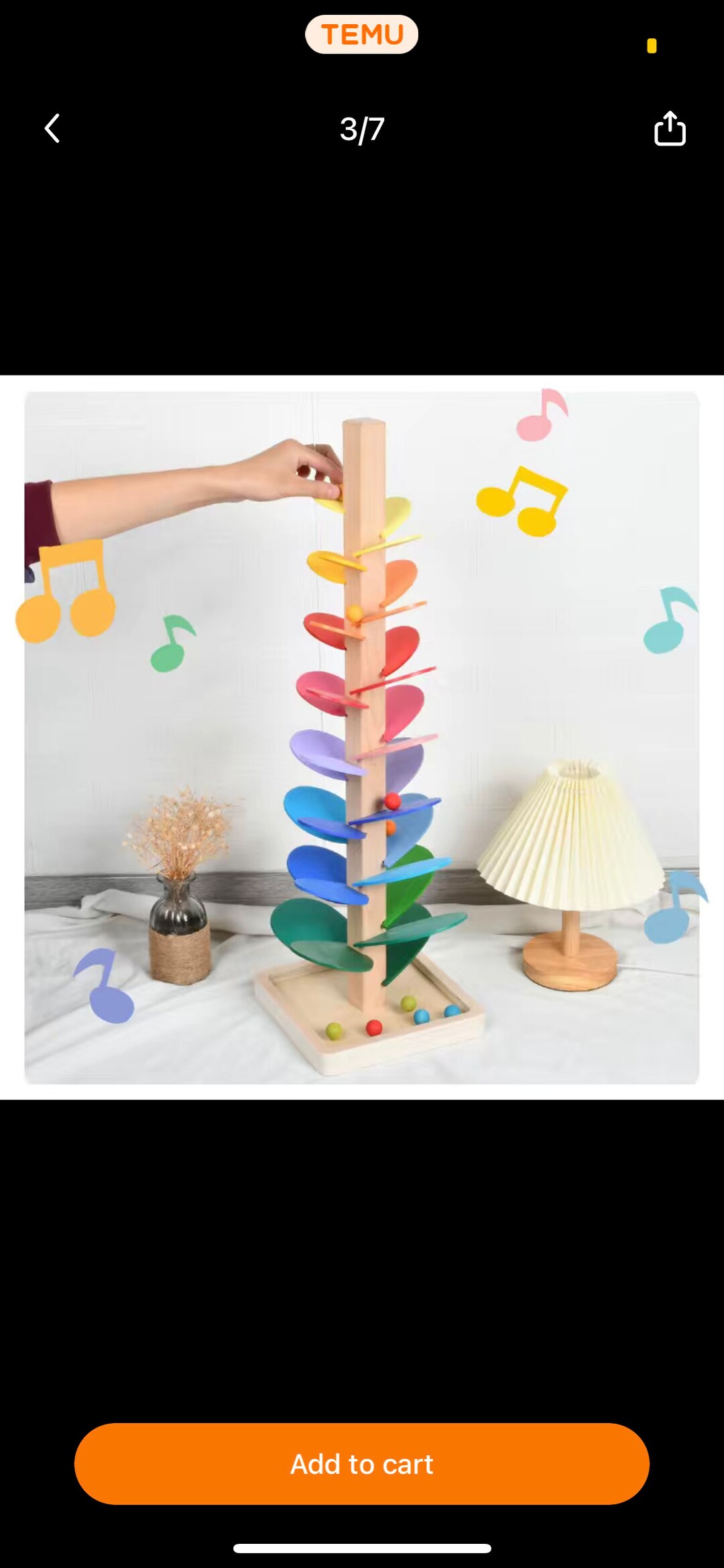 Kids Wooden Rolling Ball Track Ins Style Rainbow Building Etsy