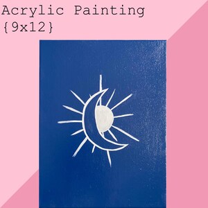 Acrylic Eclipse Outline {Framed Canvas 9x12 inches}