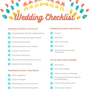 Wedding planning checklist