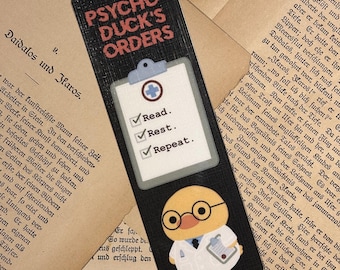 Black Duck Doctor Bookmark – Bold Book Lover Gift
