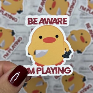 Duck Sticker Matte Vinyl, Gamer Sticker, Online Gaming, Videospiel Spieler, Videospiel Geschenke, Kindle Sticker, Lustiger Meme Sticker, Lustige Zitate