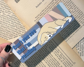 Golden Dog Bookmark | Book Lover Gift, Cozy Reading