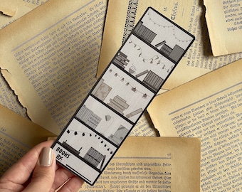 Minimal Bookshelf Bookmark: Laminated Dark Academia Gift
