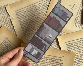 Dark Cozy Bookshelf Bookmark: Dark Academia Laminated Gift