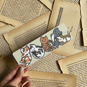 Cute Cat Bookmark | Bookish, Cat Lover and Laminated | Gift For Book Lovers | Booktok | Cat Lady Gift | Aesthetic | One More Chapter