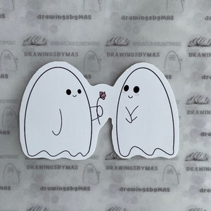 Love One Ghost Aufkleber, Gruseliger Geist, Nerdy Vinyl Aufkleber, Boo Aufkleber, Spooky Vibes, Kindle Aufkleber, Buchliebhaber Geschenk, Laptop Aufkleber