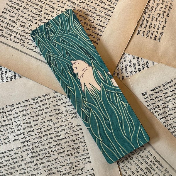 Cat Bookmark | Illustrated Laminated Bookmark