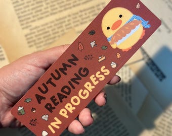 Autumn Duck Laminated Bookmark: Bookish Reader Gift