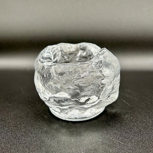 Kosta Boda Sweden Lead Crystal Snowball Votive Candle Holder