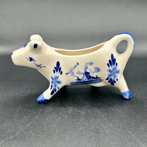 Delft Holland Hand Painted Cow Creamer