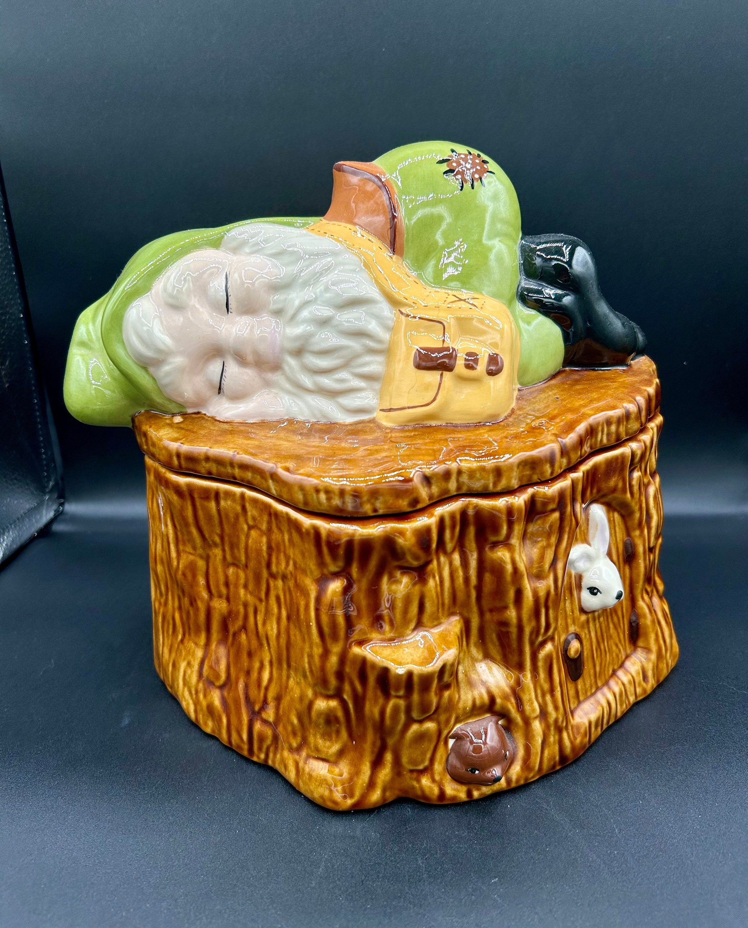 Vintage Woodland Gnome Collectible Cookie Jar - Etsy
