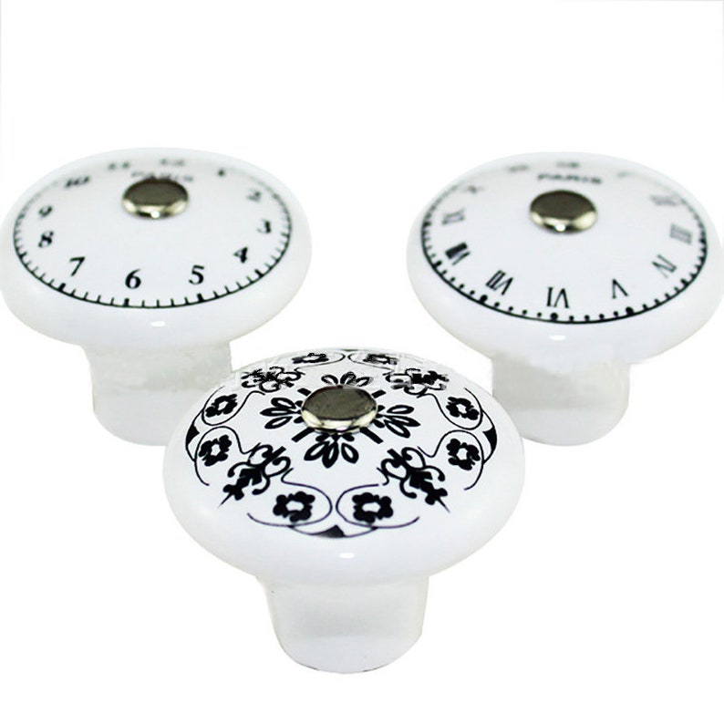 Animals Ceramics Knobs/clock Drawer Knobs /farmhouse Etsy