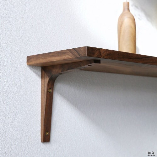 Solid Wood Shelf Bracket Etsy