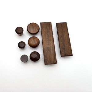 Walnut Wood Cabinet Handles Simplicity Wood Pulls Wooden - Etsy