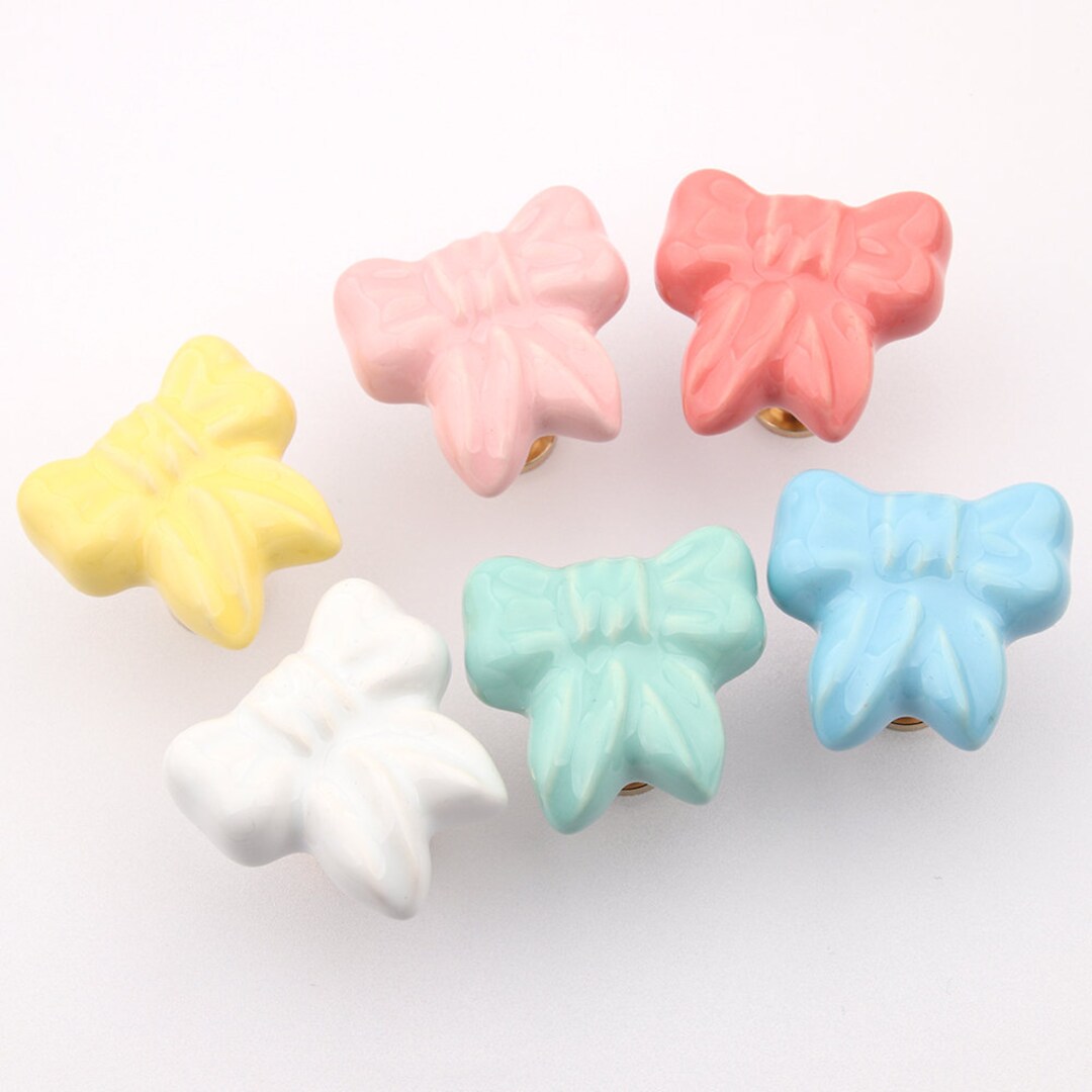 Bow Ceramic Knobs Kids Children Drawer Knobs/knobs for Ikea Etsy