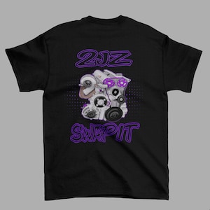 2JZ Engine Car Enthusiast Lover Swap JDM Merch Black T Shirt Unisex Classic Fit