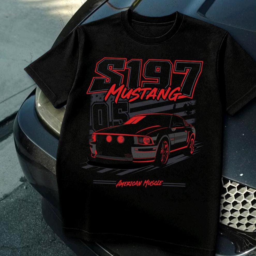 2021-25 Ford Mach-E Mustang Classic Outline Design Print Tshirt Small