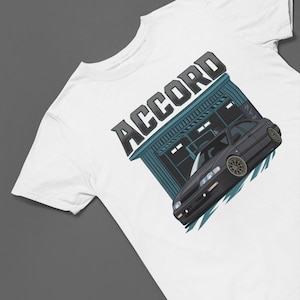 90s Honda Accord T-Shirt - JDM Car Enthusiast Apparel Unisex classic tee Teal Gray