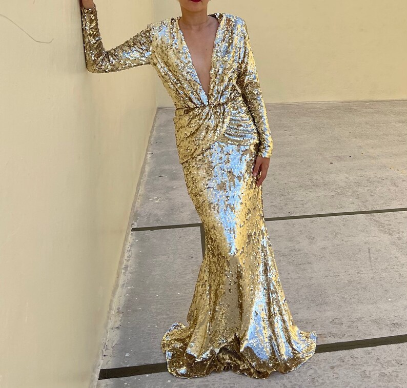 AMEN gold sparkling dress image 5