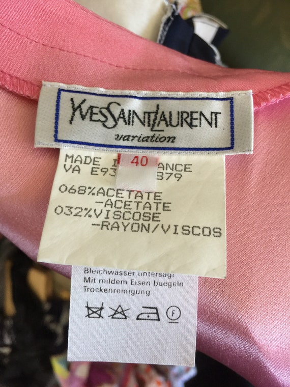 Vintage YVES SAINT  LAURENT pink shirt - image 8