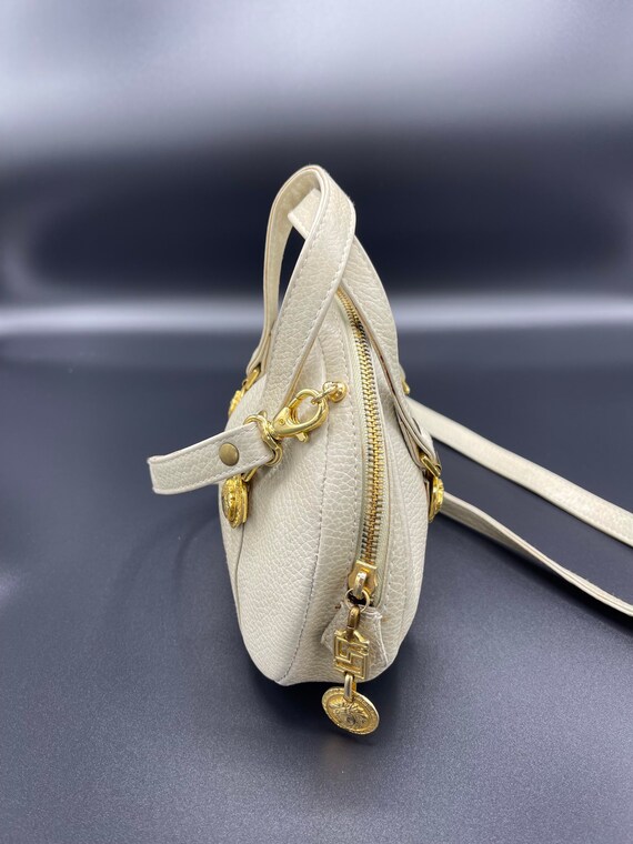 VERSACE VINTAGE BAG crossbody cream white 1980 Gem