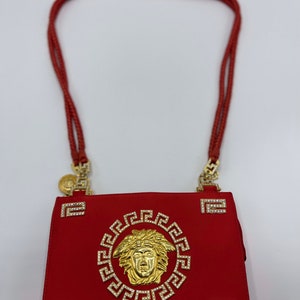 VERSACE RED BAG Vintage 1990 Etsy