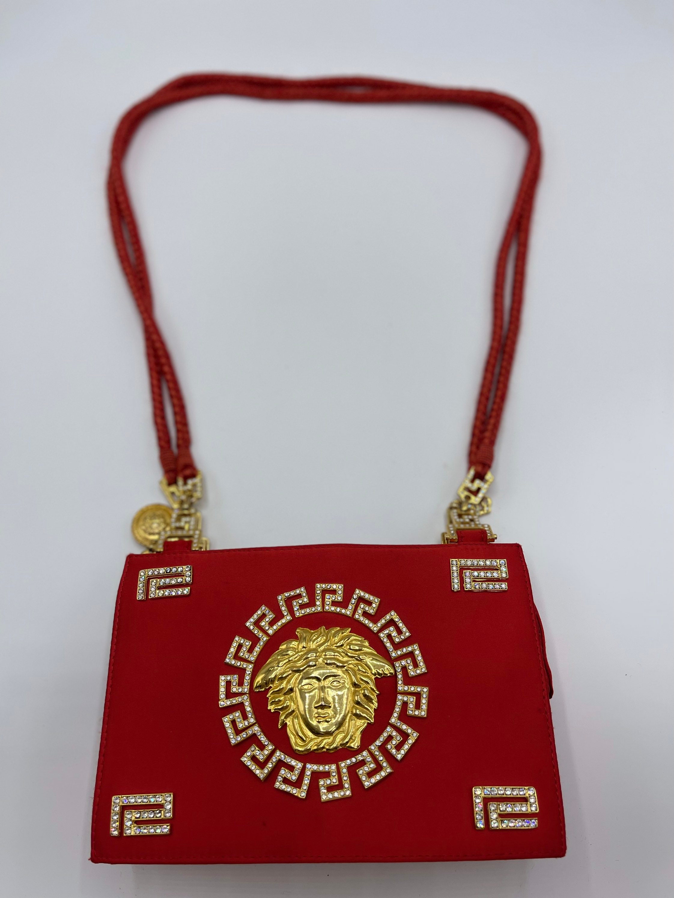 VERSACE RED BAG Vintage 1990 - Etsy VERSACE RED BAG Vintage 1990 - Etsy
