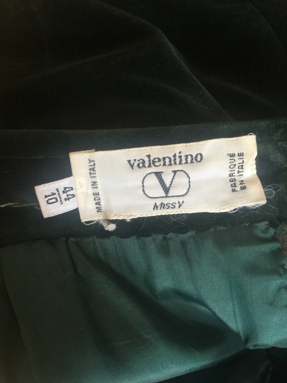 VALENTINO SKIRT Vintage green velvet - image 8