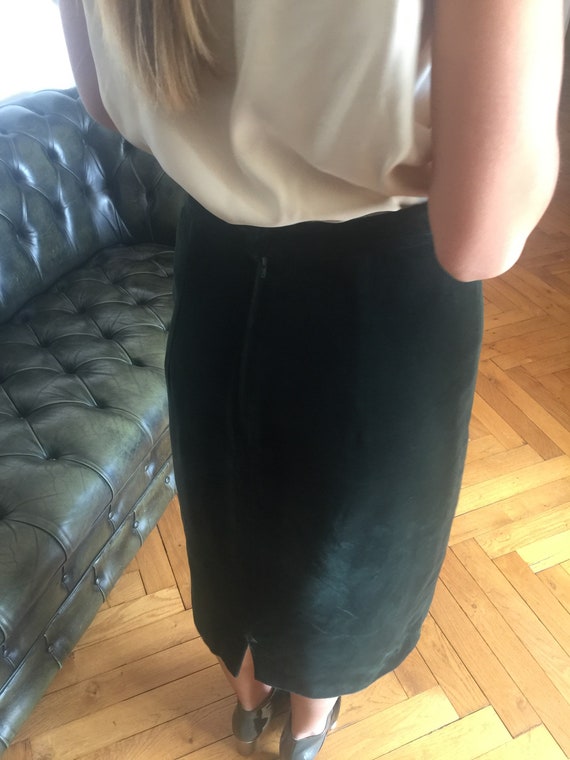 VALENTINO SKIRT Vintage green velvet - image 3