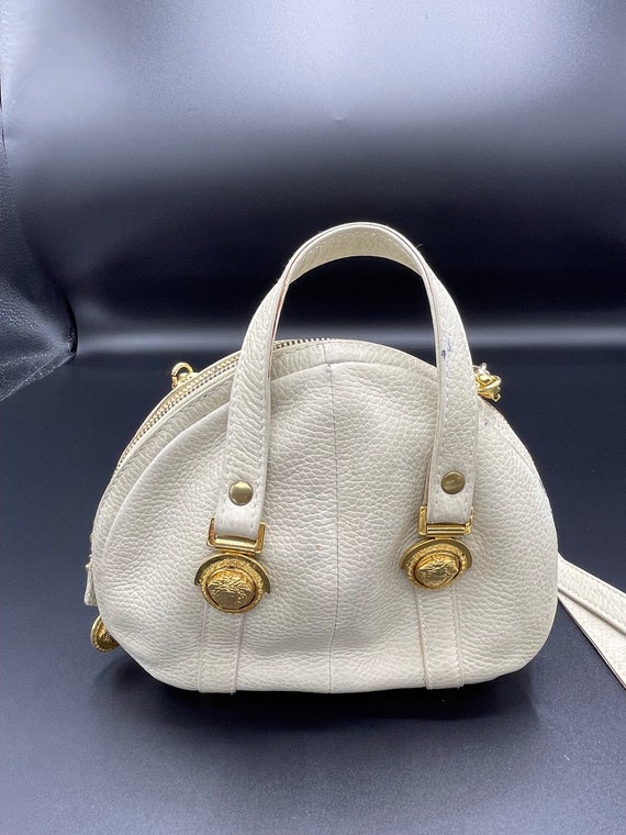 VERSACE VINTAGE BAG crossbody cream white 1980 Gem