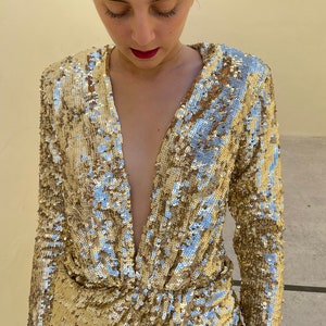 AMEN gold sparkling dress image 6