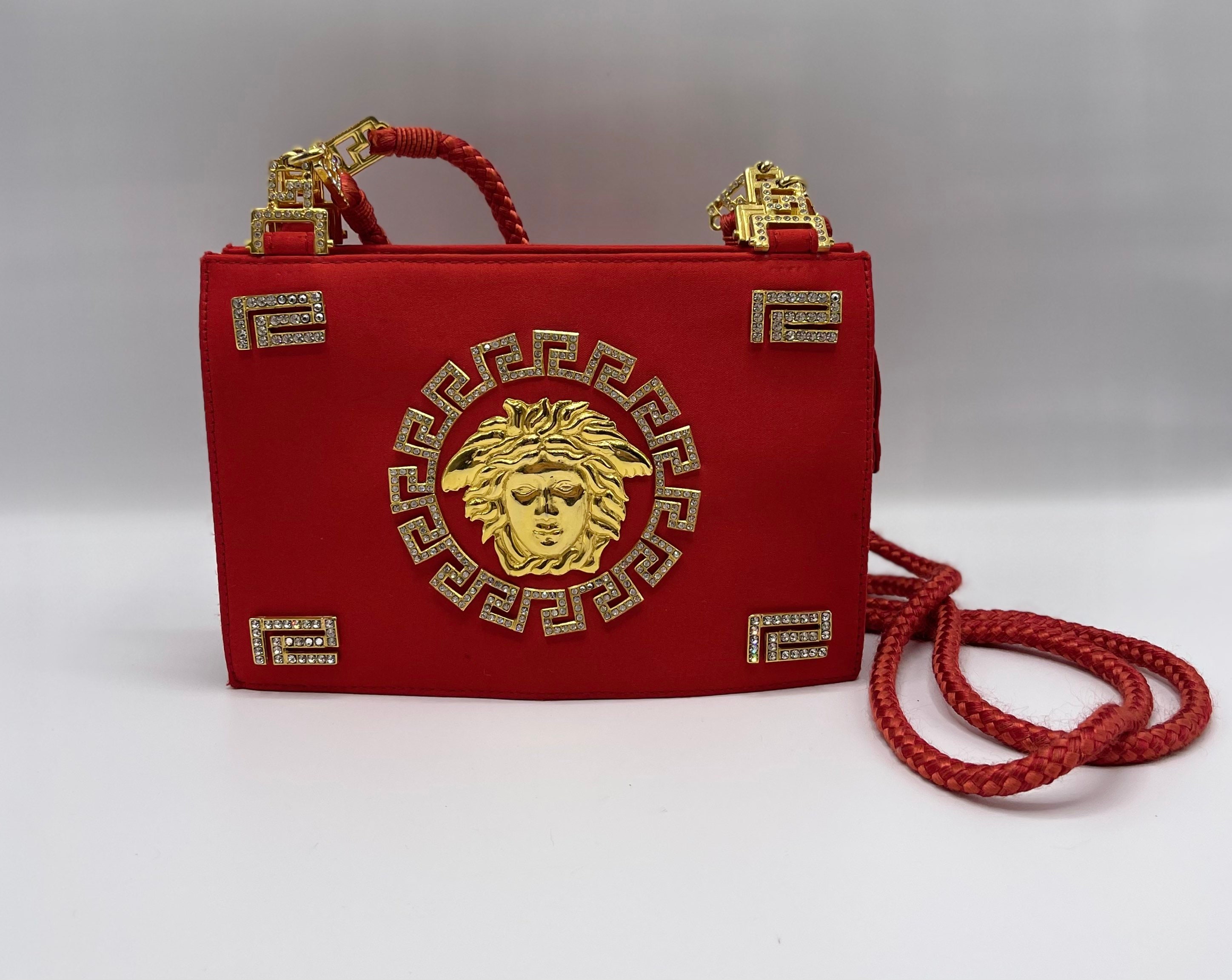 VERSACE RED BAG Vintage 1990 Etsy