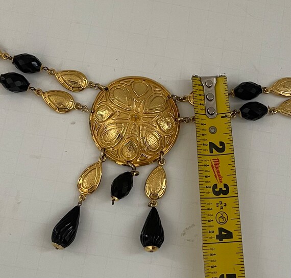 JEAN PATOU NECKLACE vintage gold and black - image 7