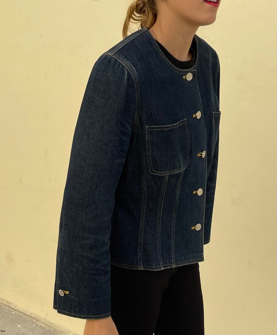 CHANEL VINTAGE DENIM jacket iconic Gem