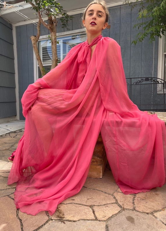 ALEXANDRA CANNES DRESS French pink silk 1970