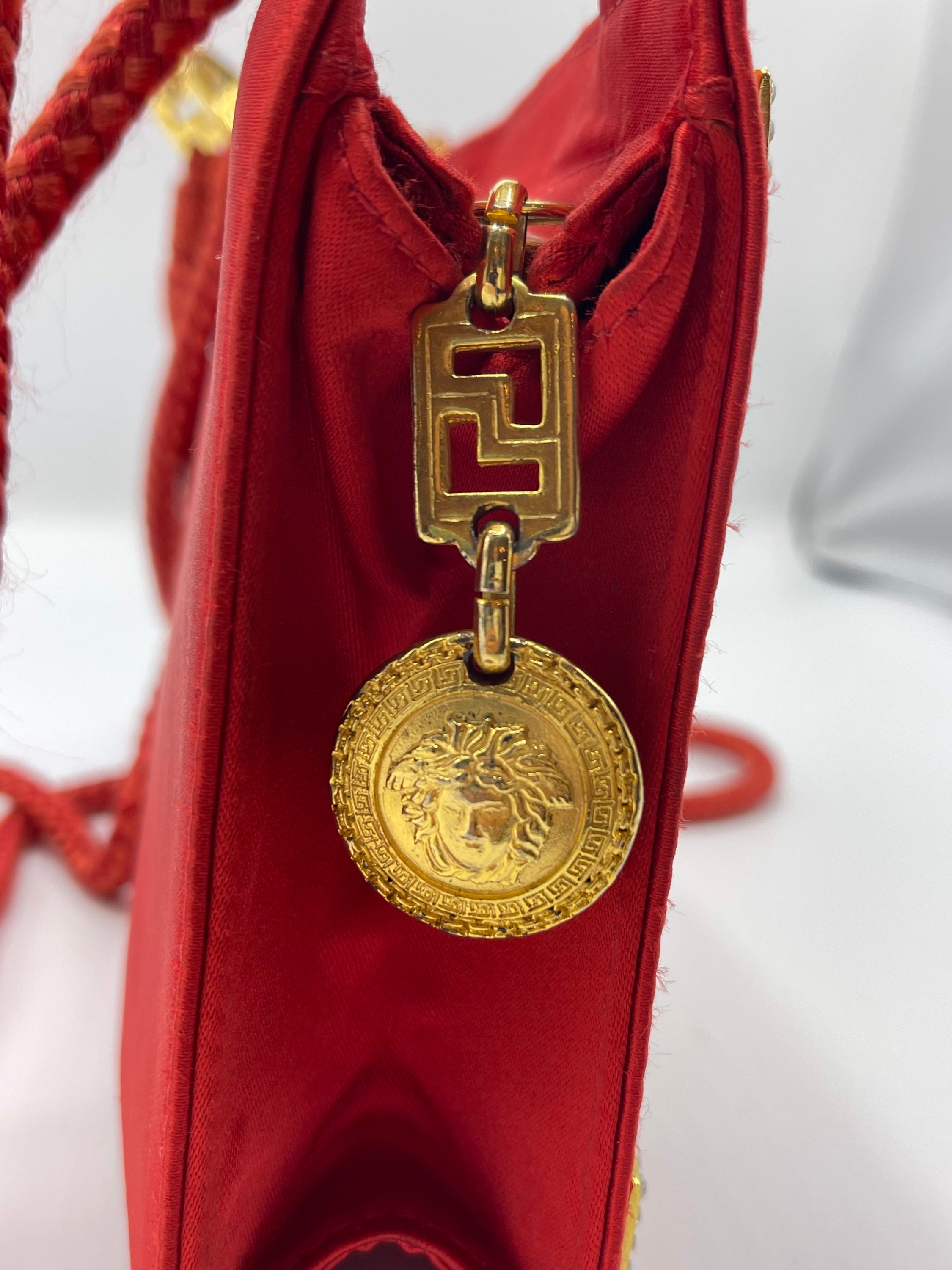 Versace red 2025 handbag