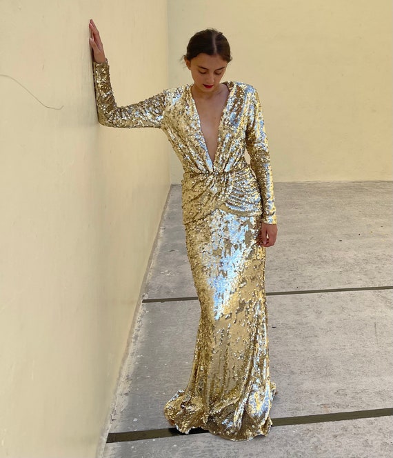 AMEN gold sparkling dress - image 8