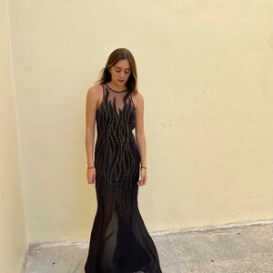 formal dress with leg split Honey Couture HOPE Baby Blue Sequin Leg Split Formal Dress