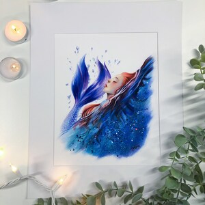 Mermaid Prints - nursery artwork, mermaid decor, mermaid art, bedroom art, girl bedroom decor, fantasy art, fantasy decor