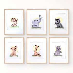 Safari Animal Prints, nursery wall art, nursery prints, nursery decor, safari nursery