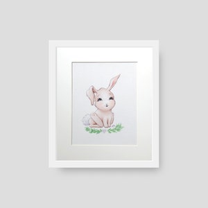 Bunny Prints, woodland nursery, bunny nursery art, woodland art prints, nursery decor