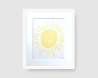 Sunshine Prints, sunshine nursery, boho nursery art, nursery decor, nursery art prints