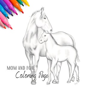Horse Coloring Page - kids coloring pages, coloring printable, horse printable, animal coloring pages, kids activities